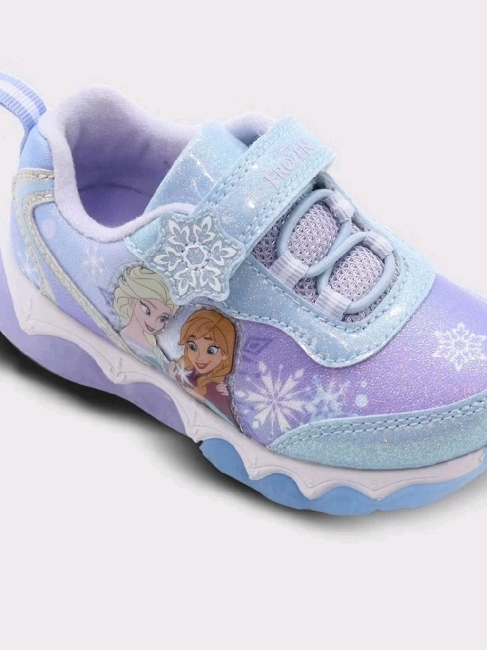 Kids Light-Up Snowflake Sneakers - Lavender/Light Blue